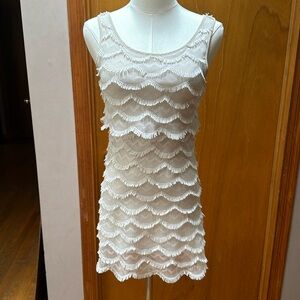COOPERATIVE crochet open back mini dress. Size XS